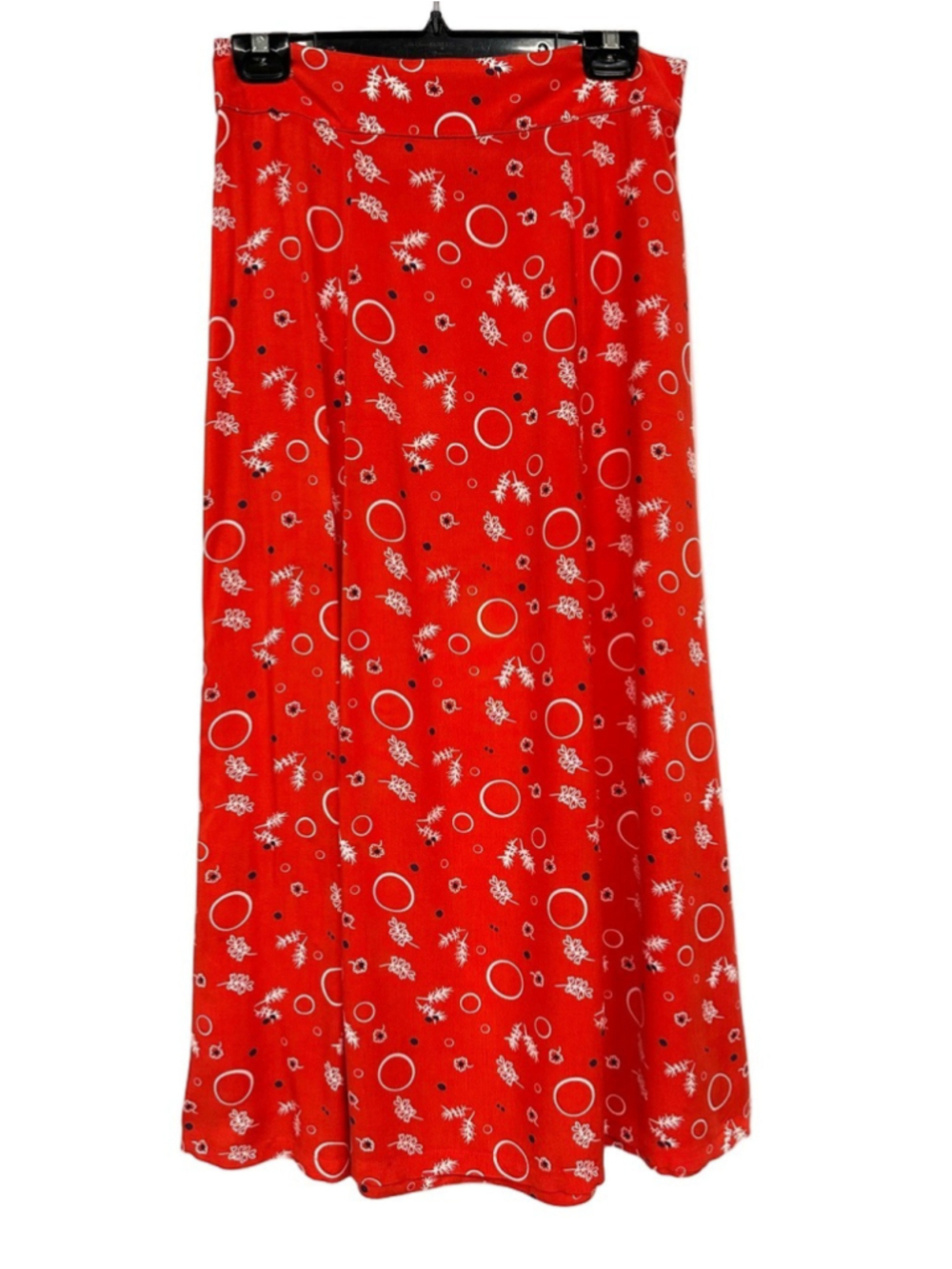 Free People Danny Jane Red Print A-Line Maxi Skirt Size 6 Whimsical